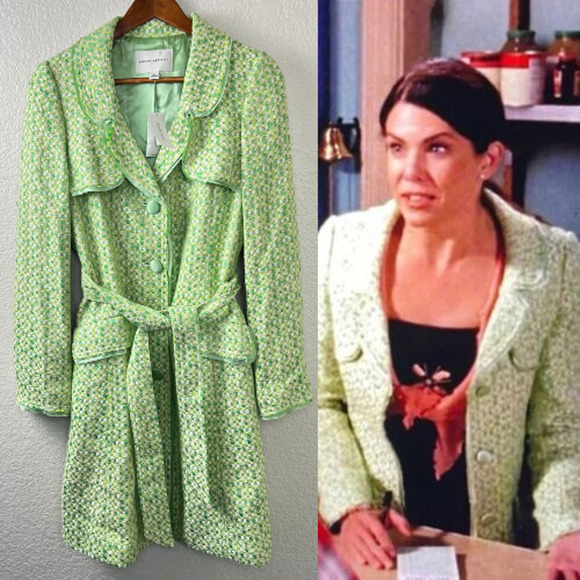 NWT Vintage Y2k Banana Republic Womens Tweed Coat As Seen On Lorelai Gilmore M